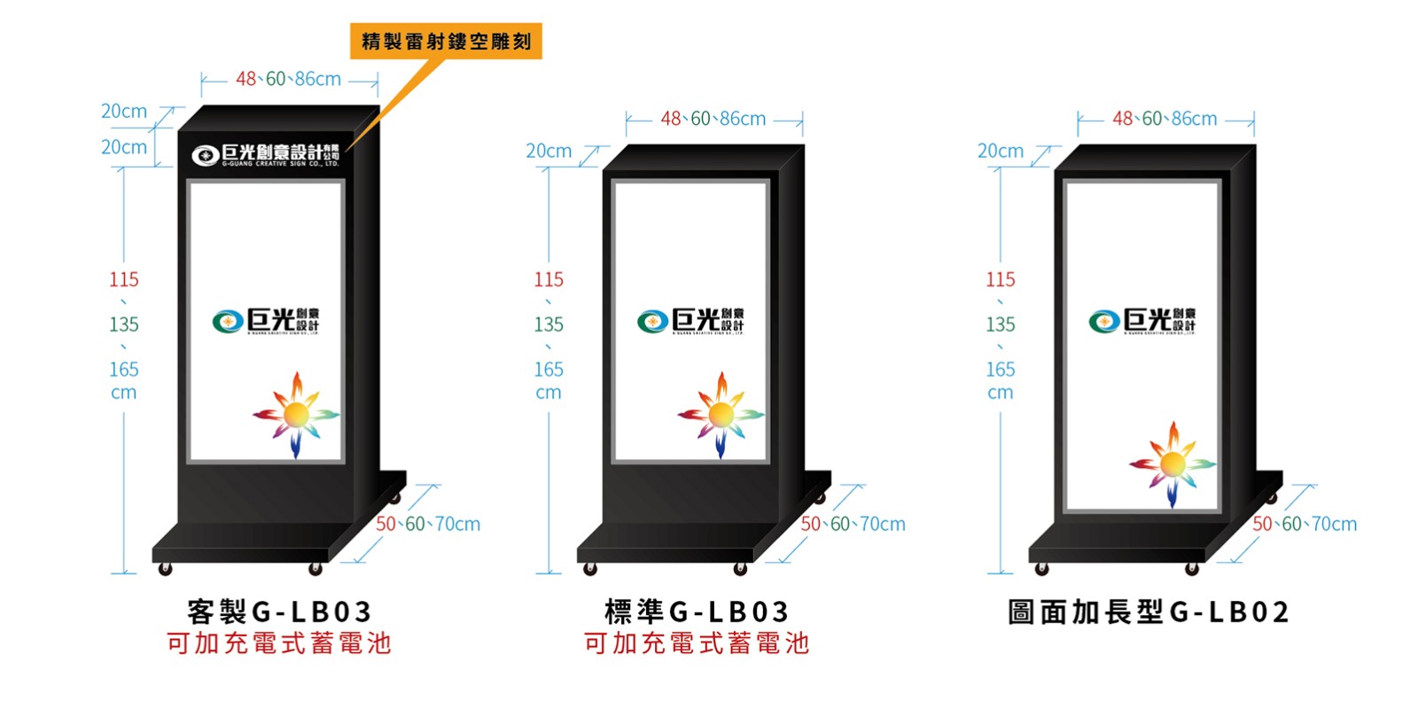 加長型移動式燈箱